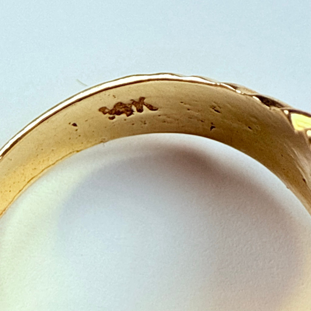 14K Solid Yellow Gold Frederick Goldman Classic Solid 4MM Band Vintage Ring SZ 9 - Picture 8 of 9